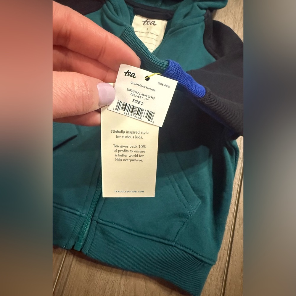 Tea Collection Colorblock Hoodie NWT - Picture 5 of 10